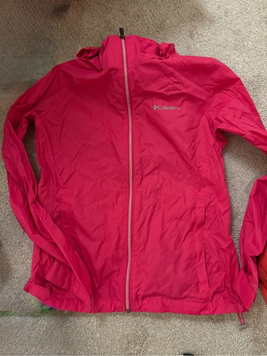 Columbia Jackets & Blazers - Columbia Pink Lightweight Hooded Rain Jacket
